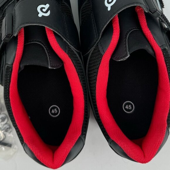 Peloton Cycling Black Adjustable Bike Delta Compatible Bike Cleats 45 Shoes NEW - Picture 8 of 8